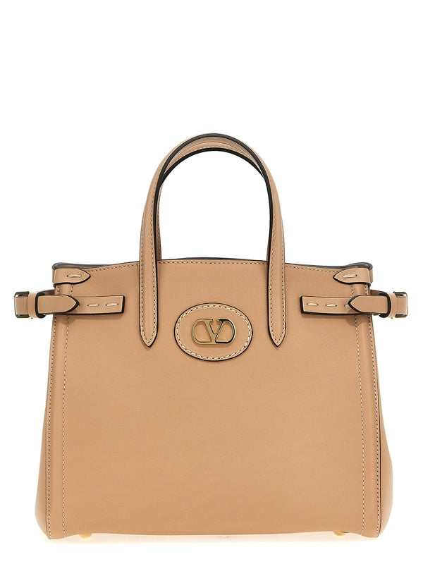 Antibes Logo Calfskin Small Tote Bag