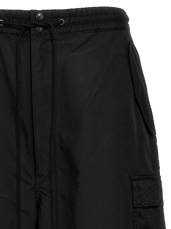 Black Drawstring Cargo Pants