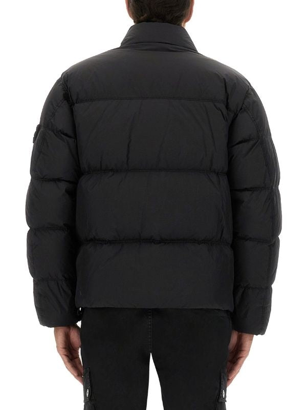 Waffen patch black puffer jacket