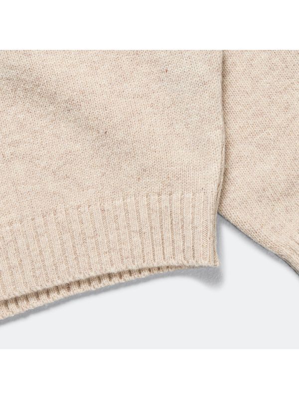 Bone Jacquard Wool Knit