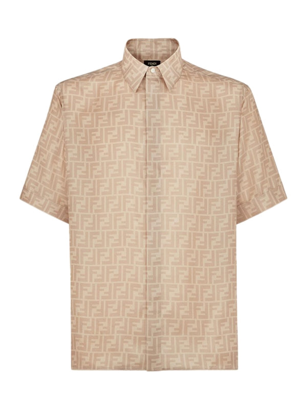 Allover FF Jacquard Silk Shirt