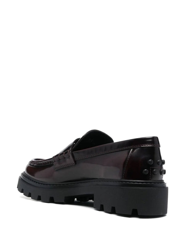 Black Leather Penny Loafers