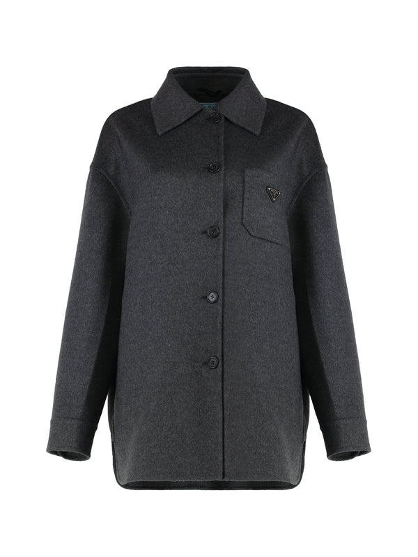 Triangle Logo Wool Cashmere Jacket
