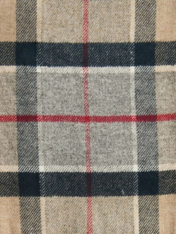 Barbour Beige Checked Wool Mufflers
