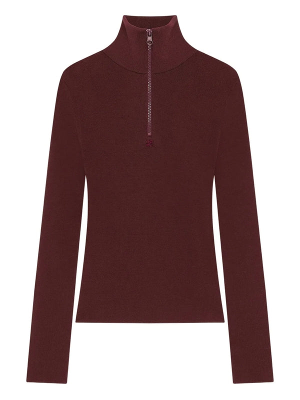 Courrèges Burgundy Knitted