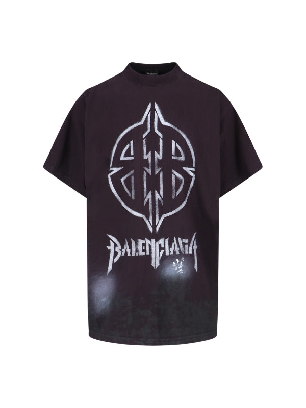 BALENCIAGA - BB Stencil Oversized Short-Sleeve T-Shirt - Jente