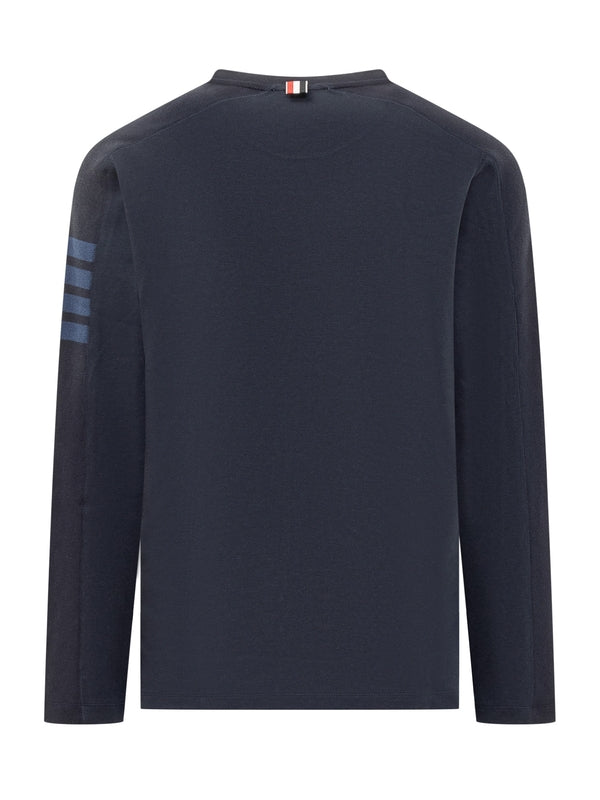 4-Bar Cotton Long Sleeve Top