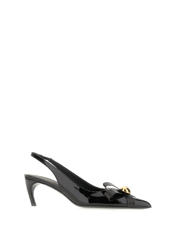 Bow Detail Patent Leather
  Slingback Heel