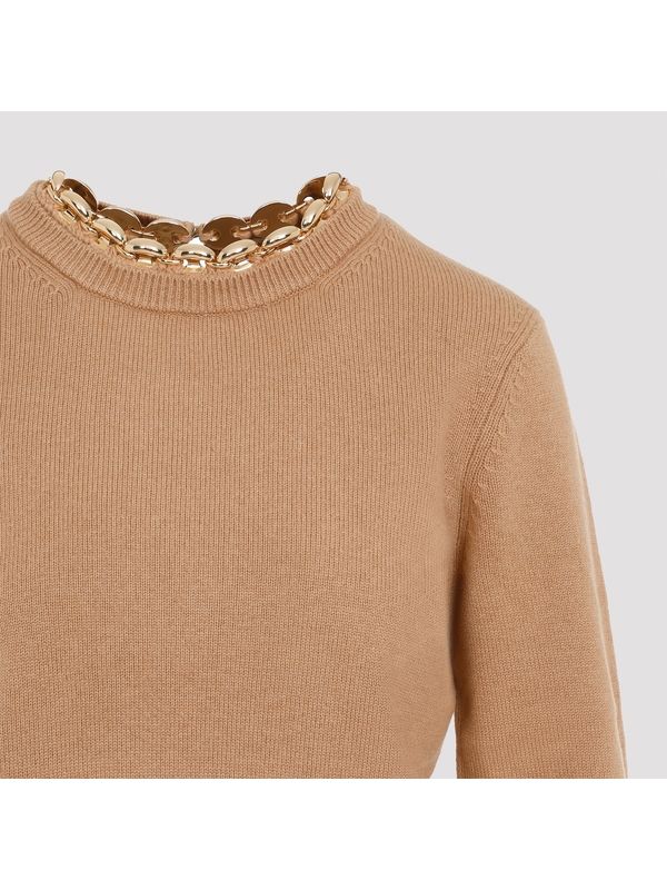 Chain Detail Wool Cashmere
  Knit