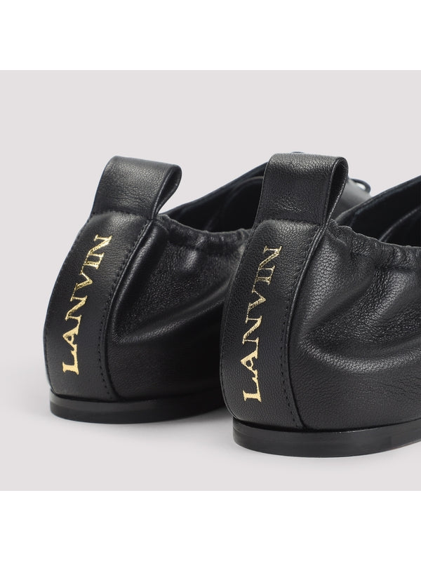 フラットシューズ LANVIN Woman Flat shoes Black FWCSML07NAPAP25 10 Lace-up Leather Slippers | Lanvin