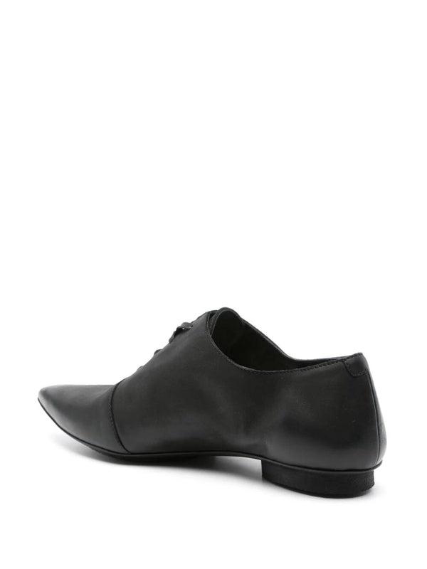 Point Toe Leather Derby Shoes