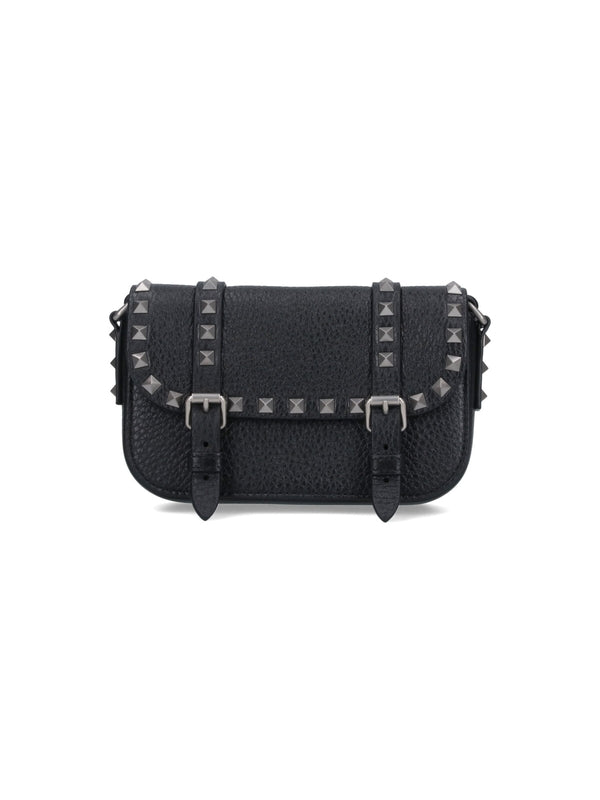 Rockstud Leather Phone Holder Bag