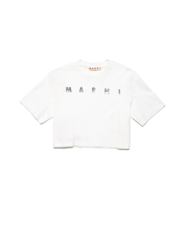 Logo Cotton Crop T Shirt