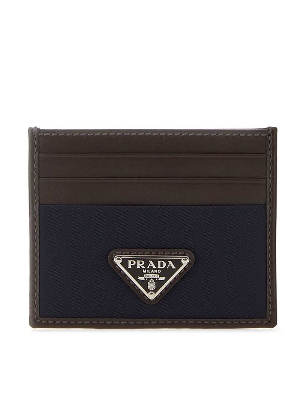 Triangle Logo Nylon Card Wallet