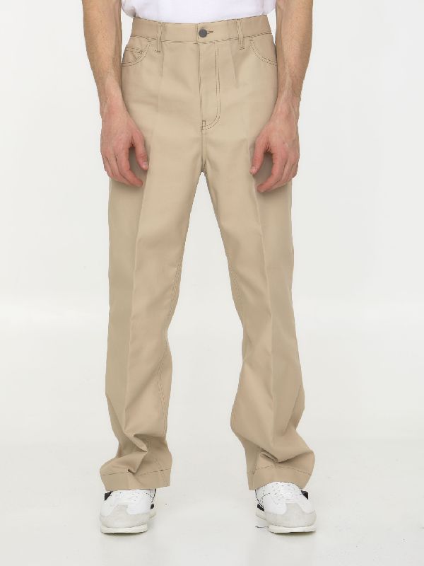 Contrast Stitch Cotton Pants