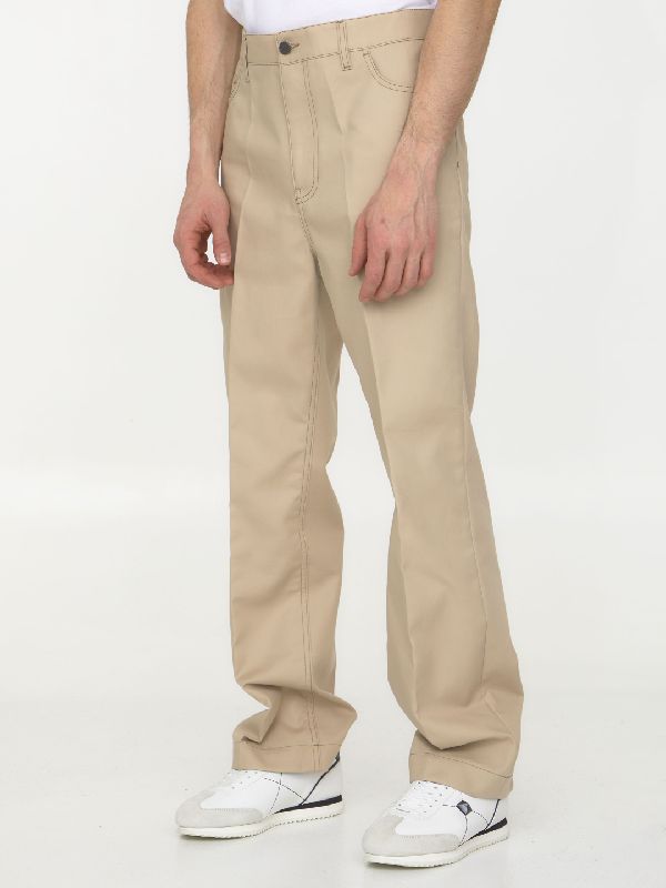 Contrast Stitch Cotton Pants