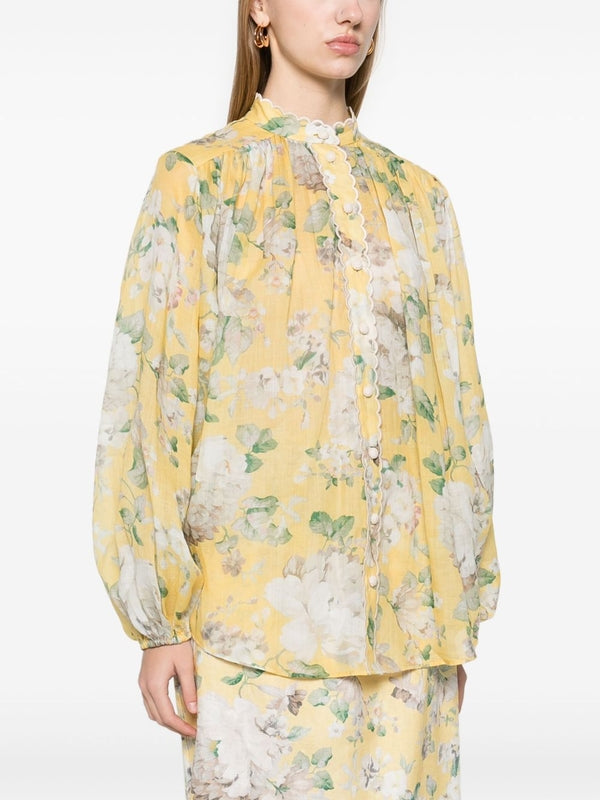 Acacia Flower Printed Blouse