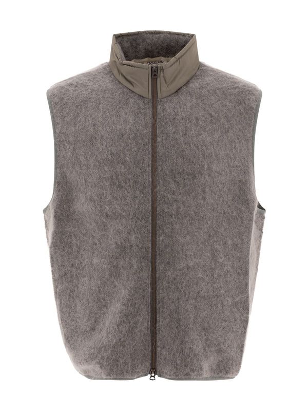 Zip-Up Mohair Vest