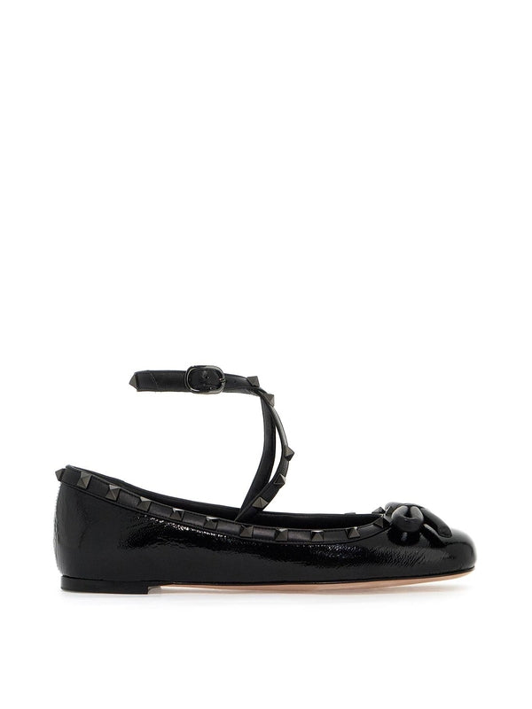 VALENTINO - Bow Rockstud Flat Shoes - Jente