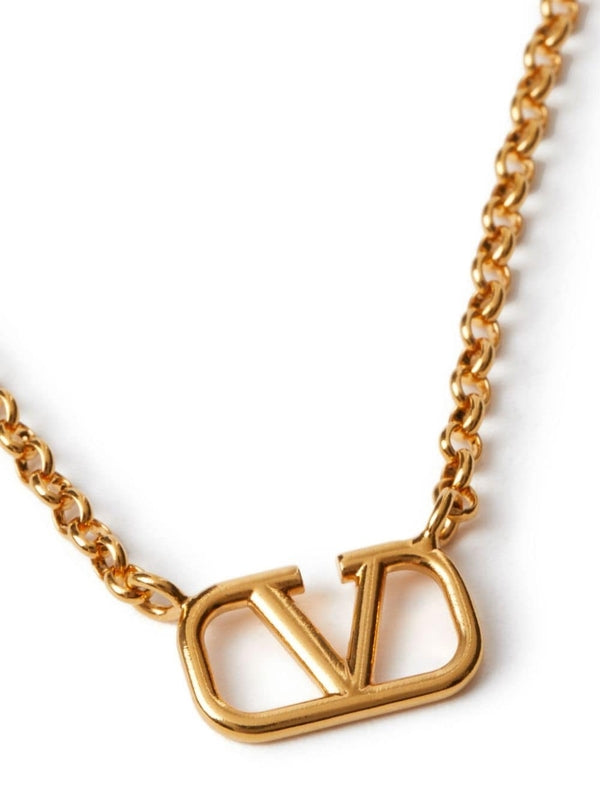 V Logo Chain Necklace