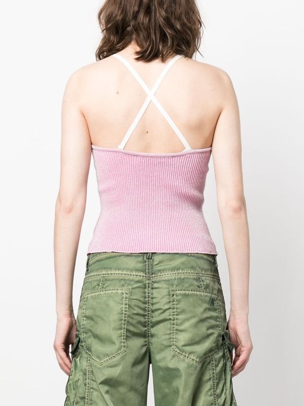 Bow Detail Cotton Nylon Tank Top