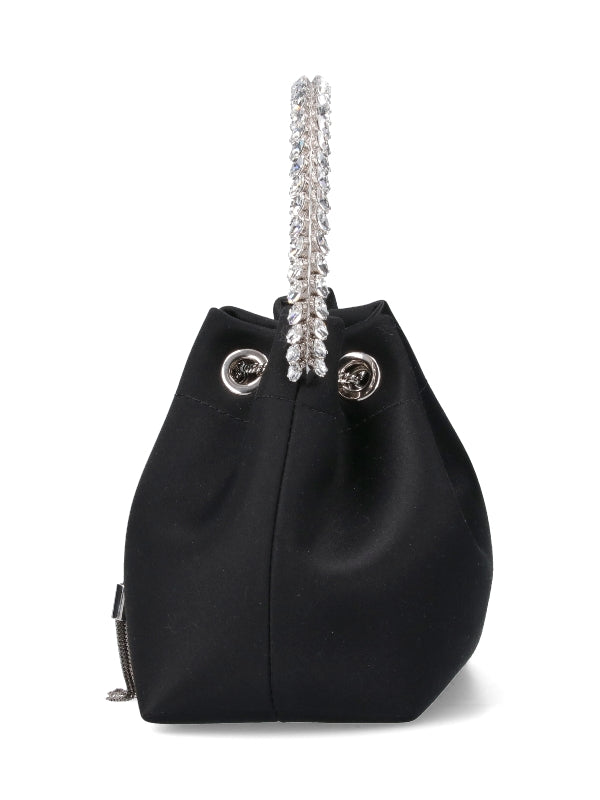 Bon Bon Crystal Satin Bucket Bag