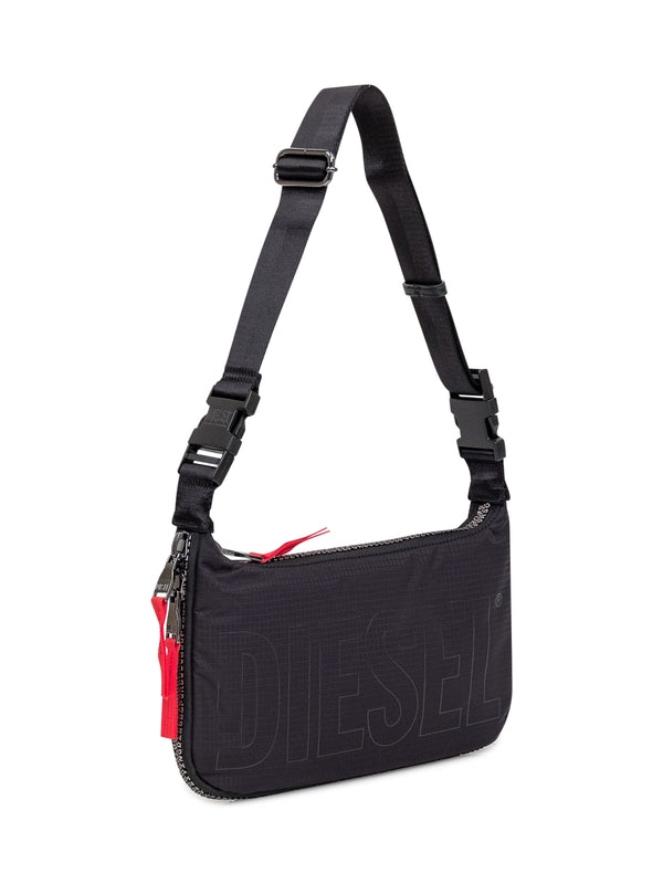 Zip D Logo Nylon Shoulder Bag