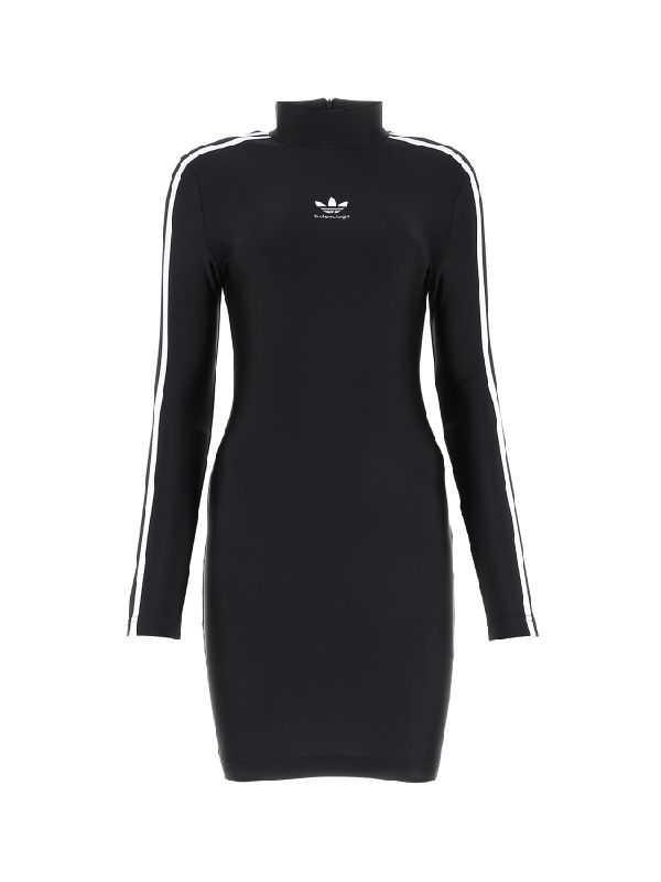 Adidas Three Stripe High Neck Mini Dress