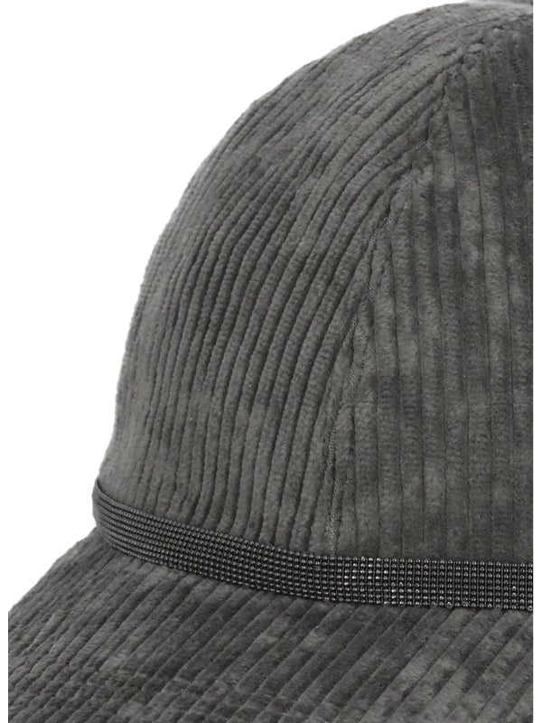 Corduroy Cotton Ball Cap