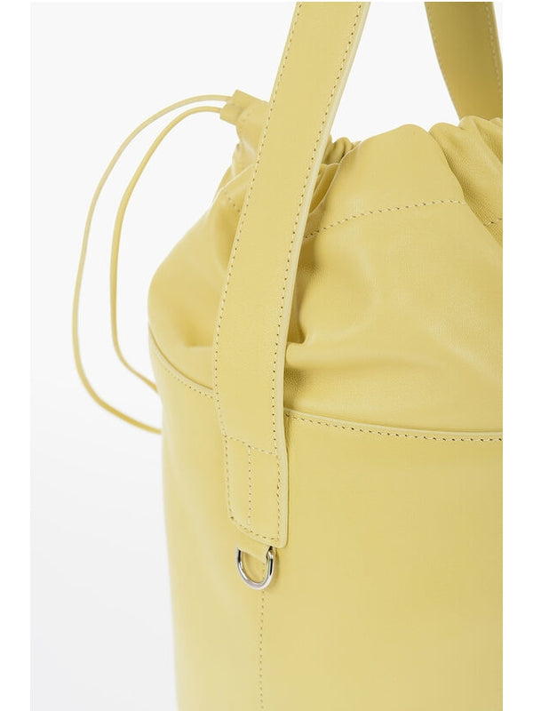 Logo Detail Calfskin Bucket Bag