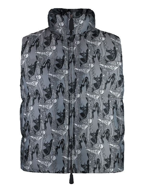 Allover Graphic Quilted Down Vest