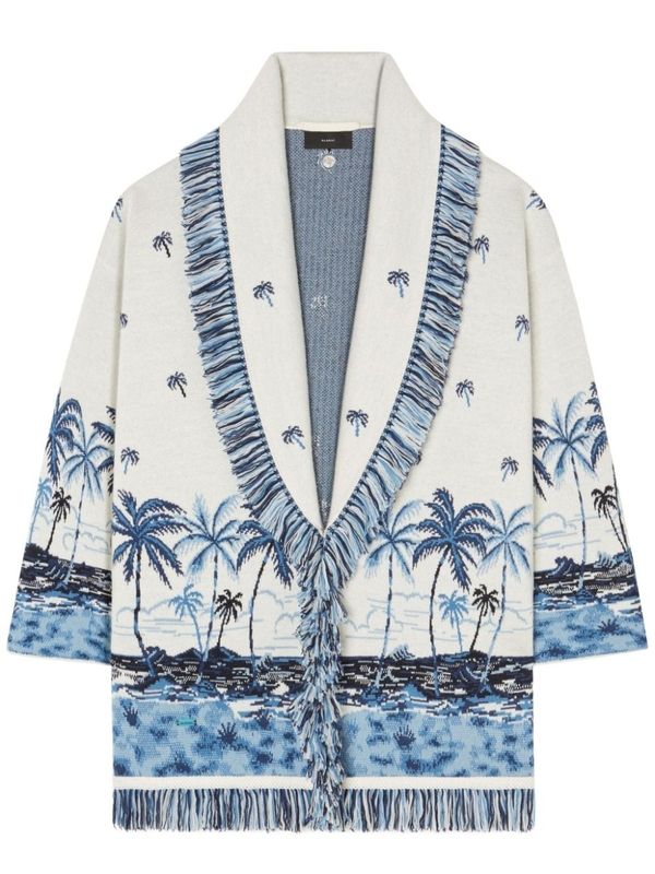 Graphic Jacquard Cashmere Cardigan