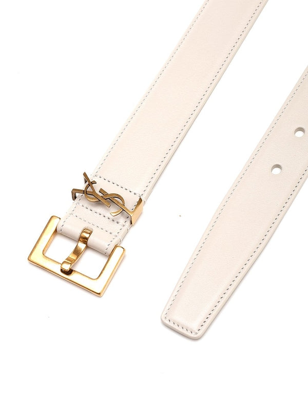 Cassandra Logo Leather Belt