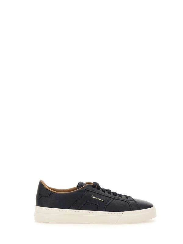 Santoni Navy Low Top Sneakers