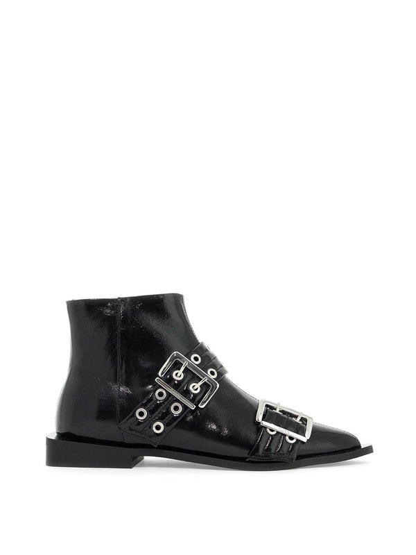 GANNI - Buckle Strap Ankle Boots - Jente