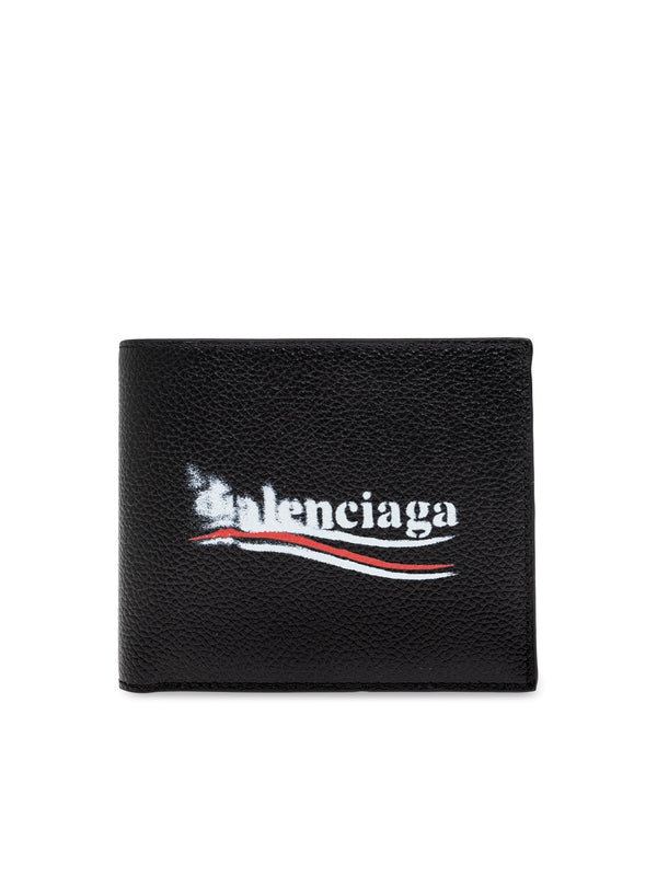 Cash Stencil Political Logo
  Leather Bifold Wallet