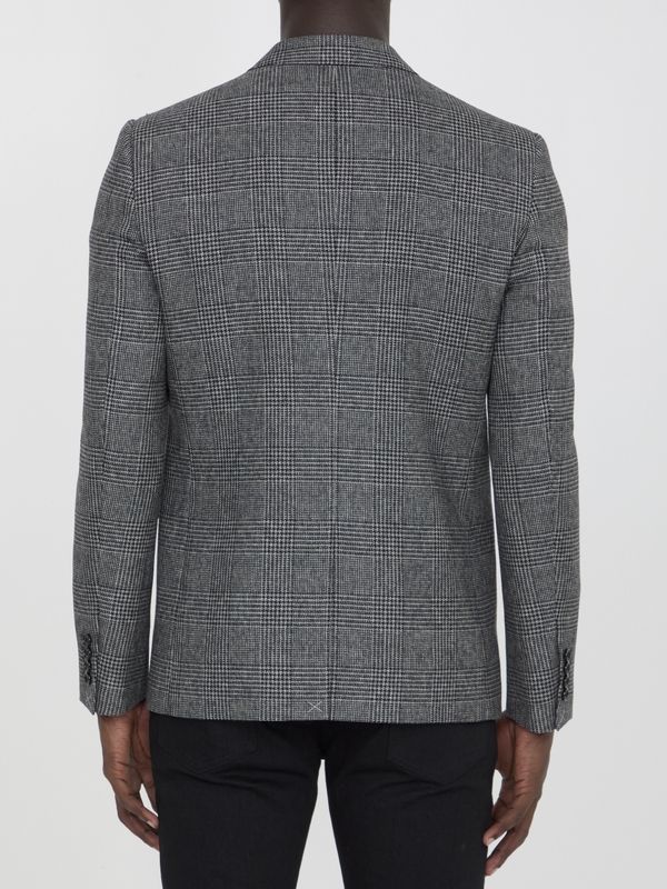 Check Wool Tailored Jacket