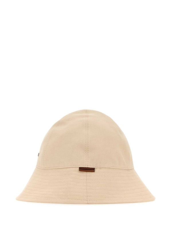 Tab Detail Linen Bucket Hat