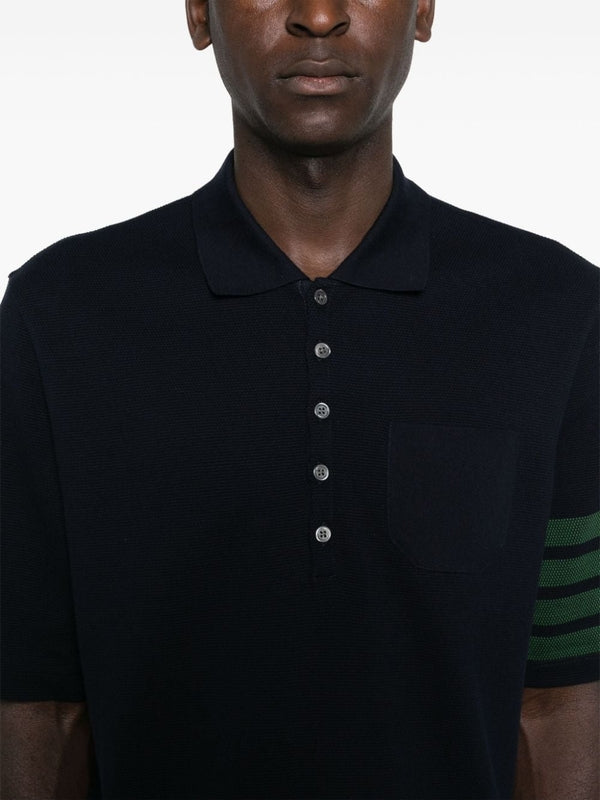 4-Bar Cotton Polo Shirt