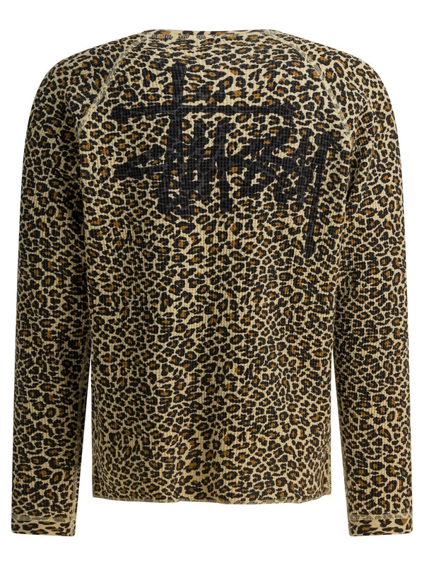 Stussy Brown Leopard Long Sleeve