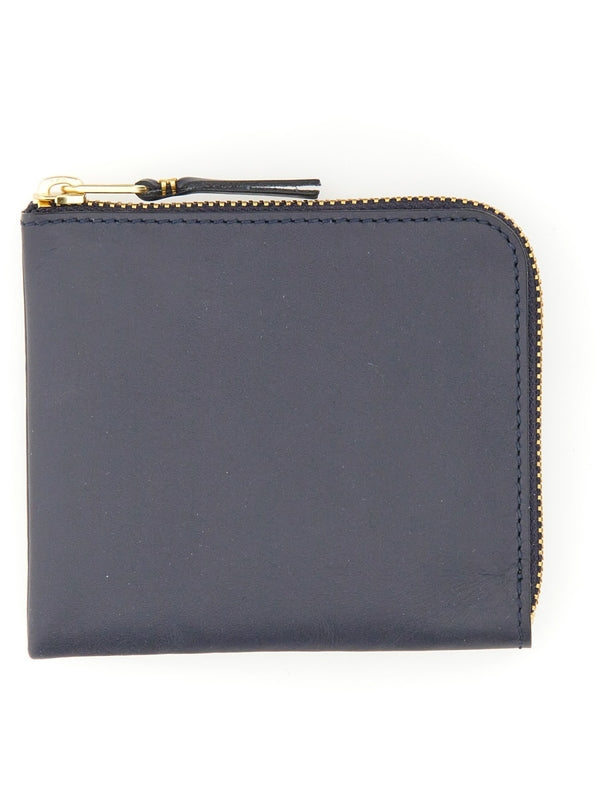 Classic Leather Half Zipper Wallet