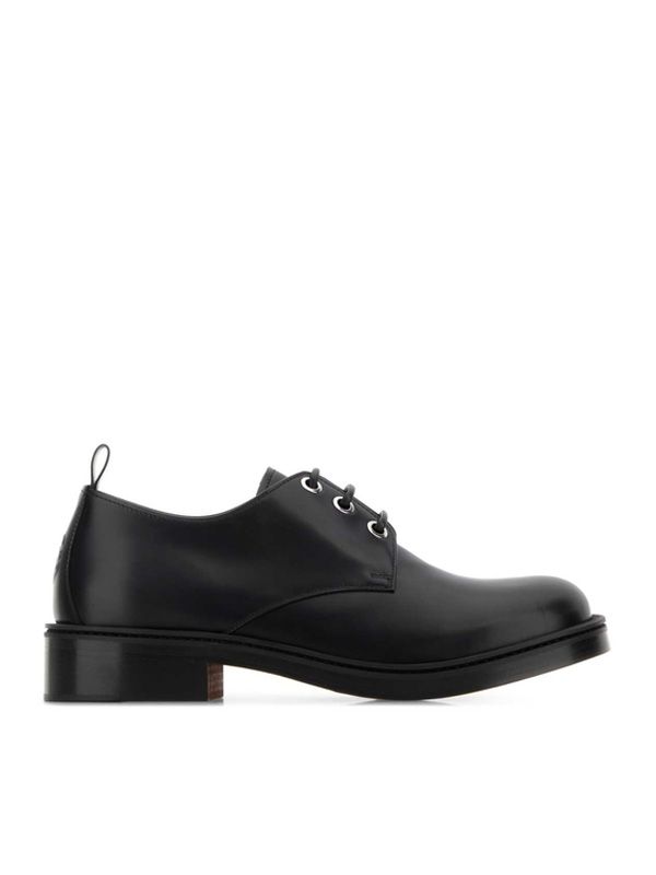 Round Toe Leather Derby Shoes