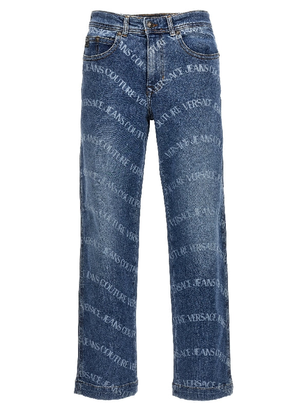 Allover Logo Denim Pants