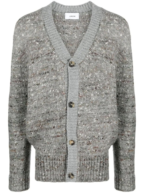 Wool Silk V-Neck Cardigan