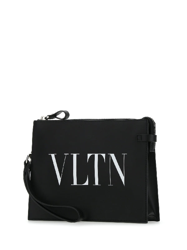 Vltn 徽标印花手拿包