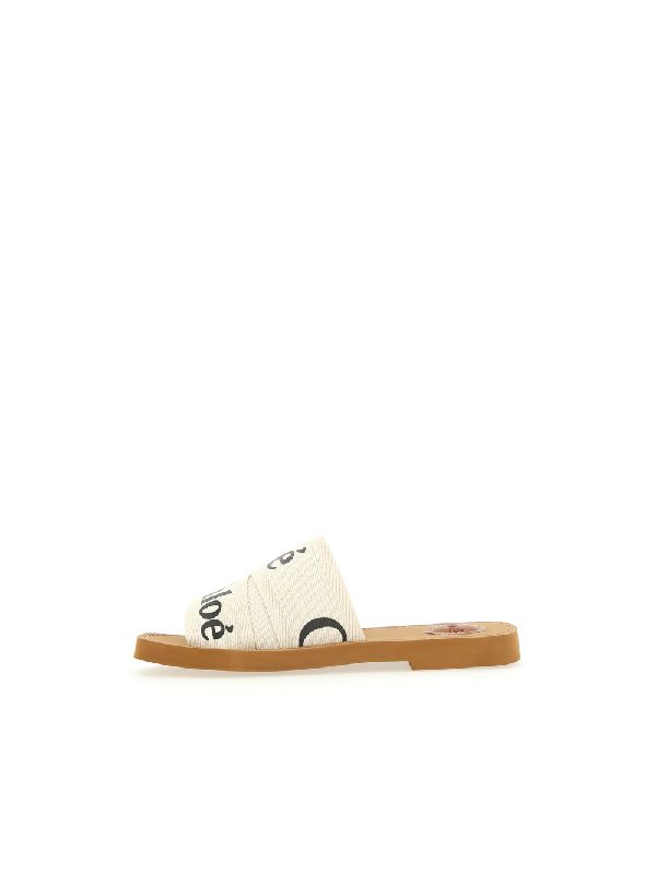 Woody Logo Strap Flat Sandals