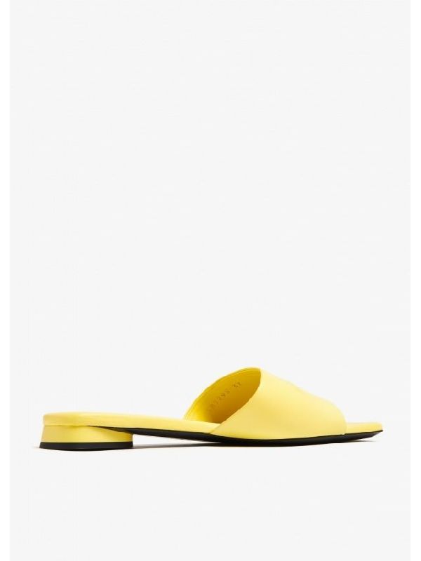 Duty Free Embossed Logo Flat Sandals