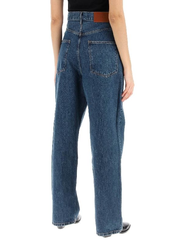 Low-Rise Cotton Denim Pants