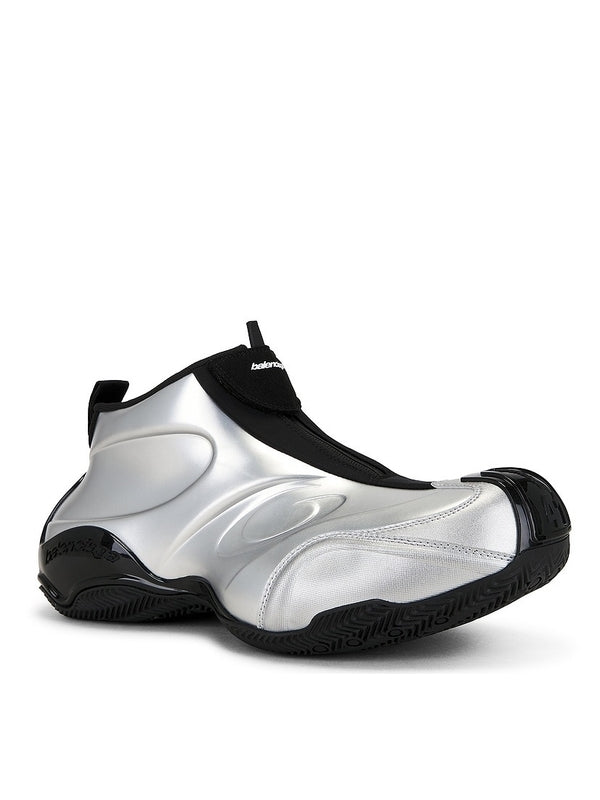 BASKETBALL silver metallic sneakers