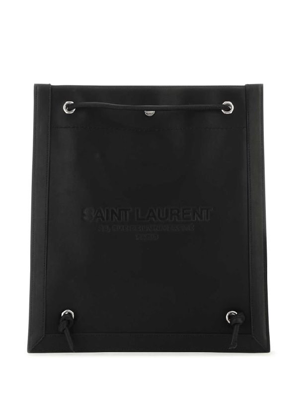 Universite Logo Leather Flat Crossbody Bag